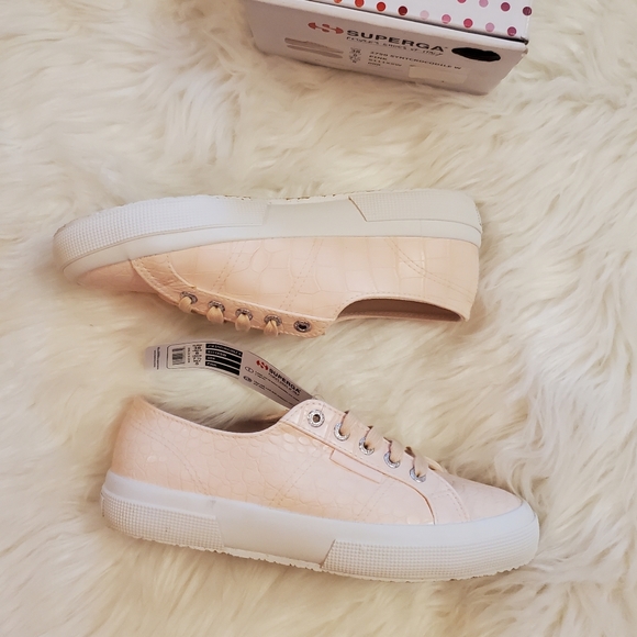 Superga 2750 Embossed faux Crocodile sneakers - light pink - Picture 9 of 14